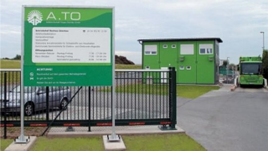 Betriebshof Rechau/Zöschau Einfahrt zum Betriebshof Rechau/Zöschau